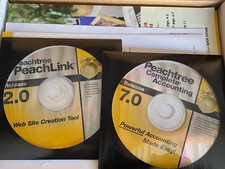 Peachtree Accounting Software 7.0 guide utente per Windows e 2 CD ROM vintage