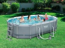 PISCINA OVALE BESTWAY 488 X 305 X 107 h FUORI TERRA + POMPA E SCALETTA