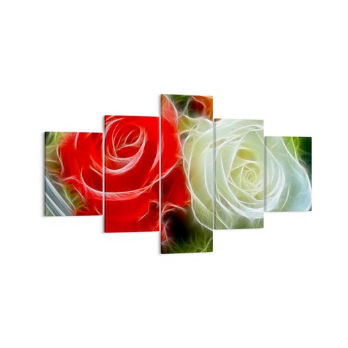 Quadro tela 125x70cm fiori - su,