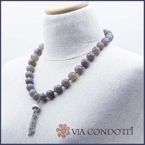 Collana onice grigio - collana,
