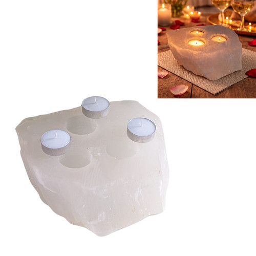 Portacandela selenite 3 - portacandela,