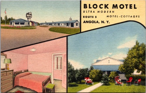 Cartolina lino blocco motel - cartolina,