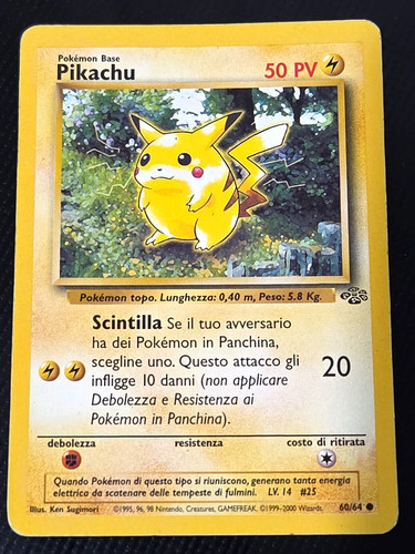 Carta pokemon pikachu 64 - pokemon,