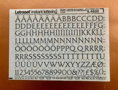 Letraset 4820 transfer - letraset,
