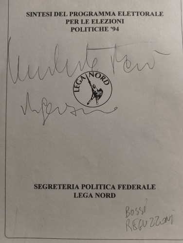 Lega nord autografi - autografi, umberto
