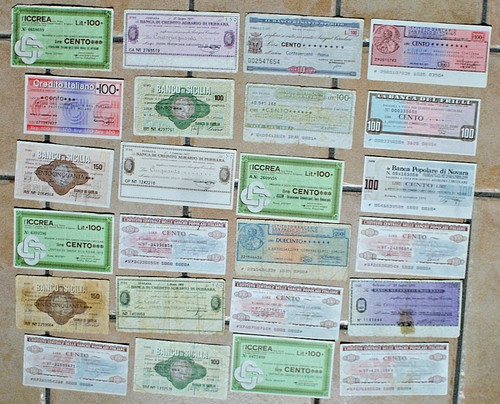 Lotto mini assegni - lotto, 24