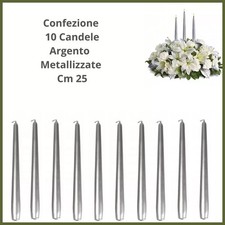 10Candele argento centrotavola