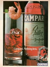 BITTER CAMPARI Pubblicità 1 pagina 1983nothing less gamberetto