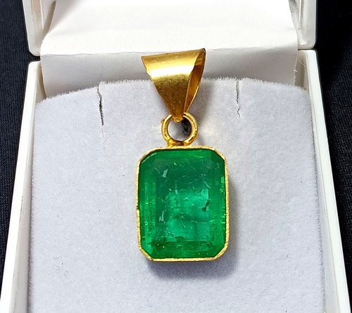 Ciondolo smeraldo verde - ciondolo,