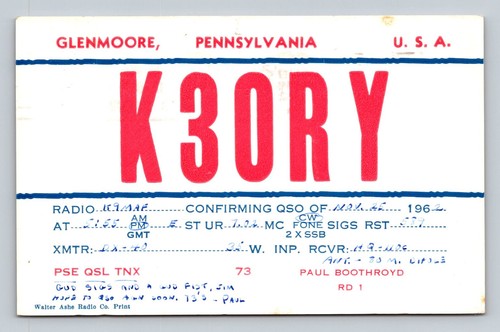 Radioamatore qsl k3ory - qsl,