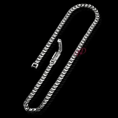 Collana catena platino cubano