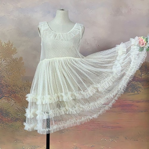 Abito donna ruffles pizzo - ruffles, rete