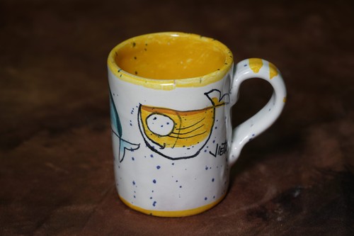 Mug decoro alici ceramica - mug,