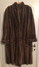 Pelliccia di Visone Lunga a Mantello donna - Taglia 46/48 L