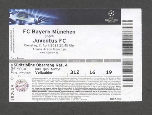 2012 biglietto fc - --, bayern