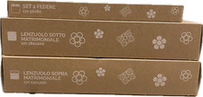THUN COMPLETO LETTO MATRIMONIALE: LENZUOLO SOPRA E SOTTO CON ANGOLI,  2 FEDERE