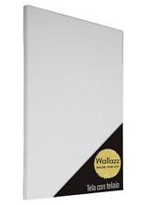 Wallazz Tele per Dipingere Bianca 100% Cotone, Pronte All'Uso su Telaio in Legno