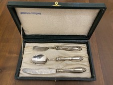 SET 3 POSATE PLACCATO ARGENTO 1000/000 SOLINGEN, NUOVE CON SCATOLA