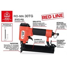 CHIODATRICE PNEUMATICA RED LINE ROMEO MAESTRI RO-MA 30TG PER CHIODI