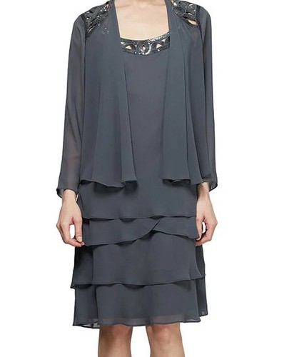 Abito chiffon grigio 2 - chiffon,