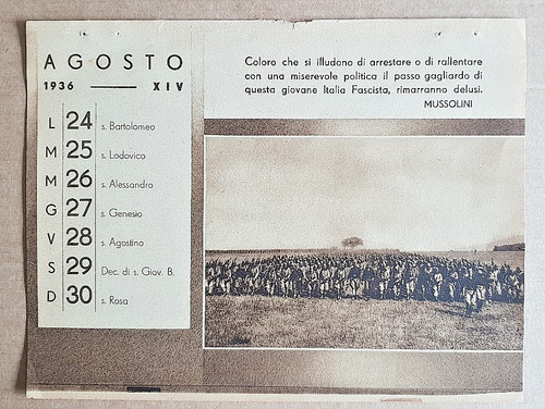 Pagina calendario agosto - pagina, di