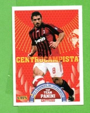 GENNARO GATTUSO IN AZIONE MILAN CALCIATORI PANINI 2007 08  T7 (AJO') CON VELINA