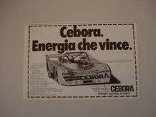 advertising Pubblicità 1980 CEBORA