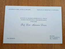 Biglietto da visita università di Milano Dott. Antonio Surace