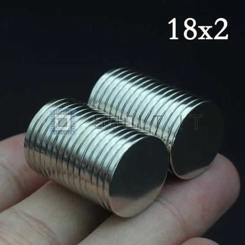 5pz magneti neodimio - neodimio, 18x2mm