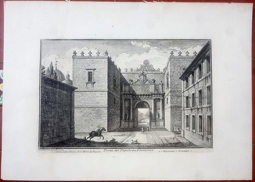 Stampa antica roma porta del - stampa,