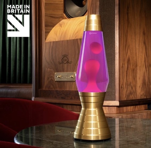 Lampada lava vinile oro