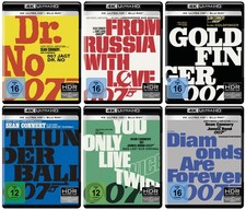James Bond: Sean Connery - 4K Ultra HD + Blu-ray / 6 Filme # UHD+BLU-RAY-NEU
