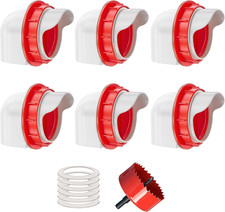 Mangiatoie per Galline 6 Porte, Mangiatoia Automatica per Pollame Antispreco, Ki