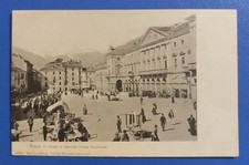 1900ca Aosta - antico mercato in piazza - costumi locali