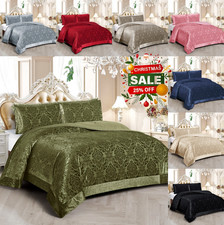 Copriletto Trapuntato 3 Pezzi Jacquard Copriletto Matrimoniale King Size Set Lenzuola Velluto