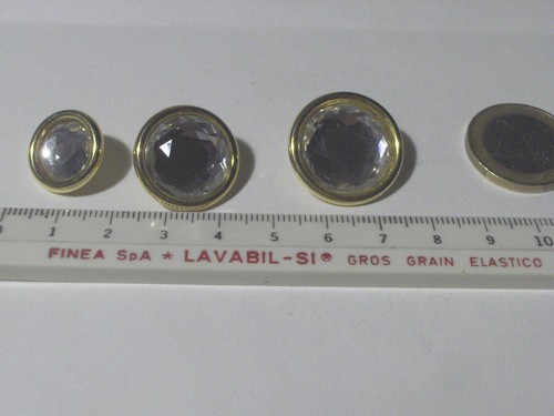 Bottone gioiello strass silver - gioiello,