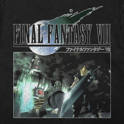 Shirt nera final fantasy vii - final,