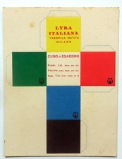 LYRA ITALIANA FABBRICA MATITE MILANO CUBO O ESAEDRO PUBBLICITà GIOCO VINTAGE