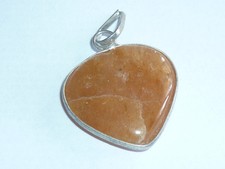 PENDENTE CIONDOLO CUORE GIADA ROSSA cristallo naturale idea regalo amore