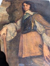 Antico dipinto olio su tela