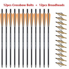 12X Bulloni da Caccia 16" Frecce in Carbonio e Punte Frecce da Caccia in Acciaio Grana 12X 125