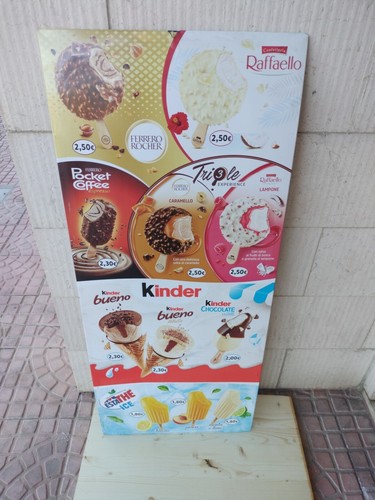 Tabella insegna gelati - tabella,