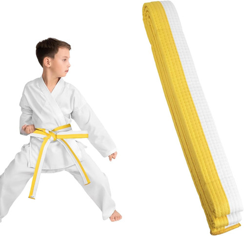 Cintura judo bianco giallo - cintura,