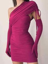 Vestito mini abito tubino slim