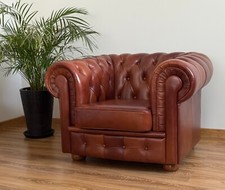 Poltrona Chesterfield in vera