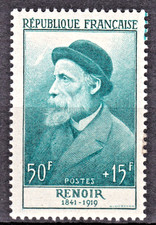 TIMBRE 1955 FRANCE CELEBRITE SERIE RENOIR N° 1032-N**. TB-COTE: 35 EUROS-VSCAN-