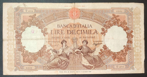 10000 lire regine del - lire, mare