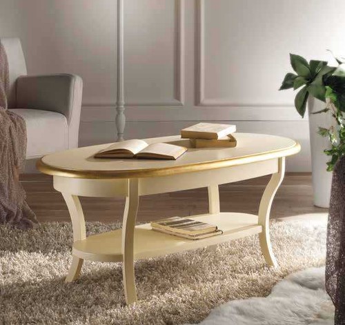 Tavolino ovale legno - tavolino,