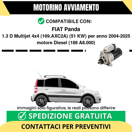 Motorino avviamento fiat panda - avviamento,