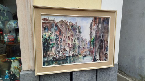 Quadro acquerello venezia - acquerello, di